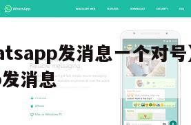 【whatsapp发消息一个对号】whatsapp发消息